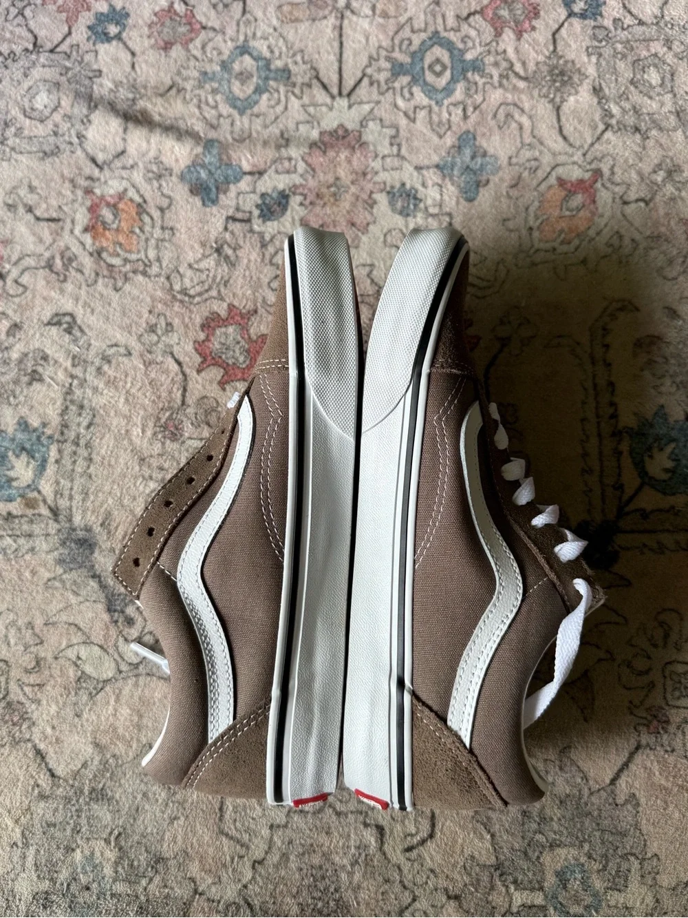 Vans Old Skool Woman's Low Top Sneakers - Brown/White - Picture 4 of 5
